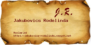 Jakubovics Rodelinda névjegykártya